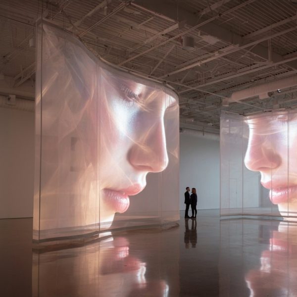 Modern Art Gallery Scene